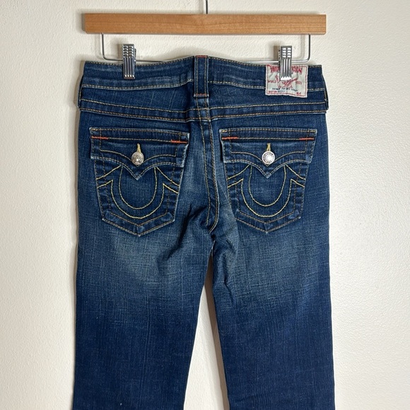 Vtg true religion ladies Y2K Becky bootcut section denim jeans made in USA SZ 27 - Picture 9 of 14